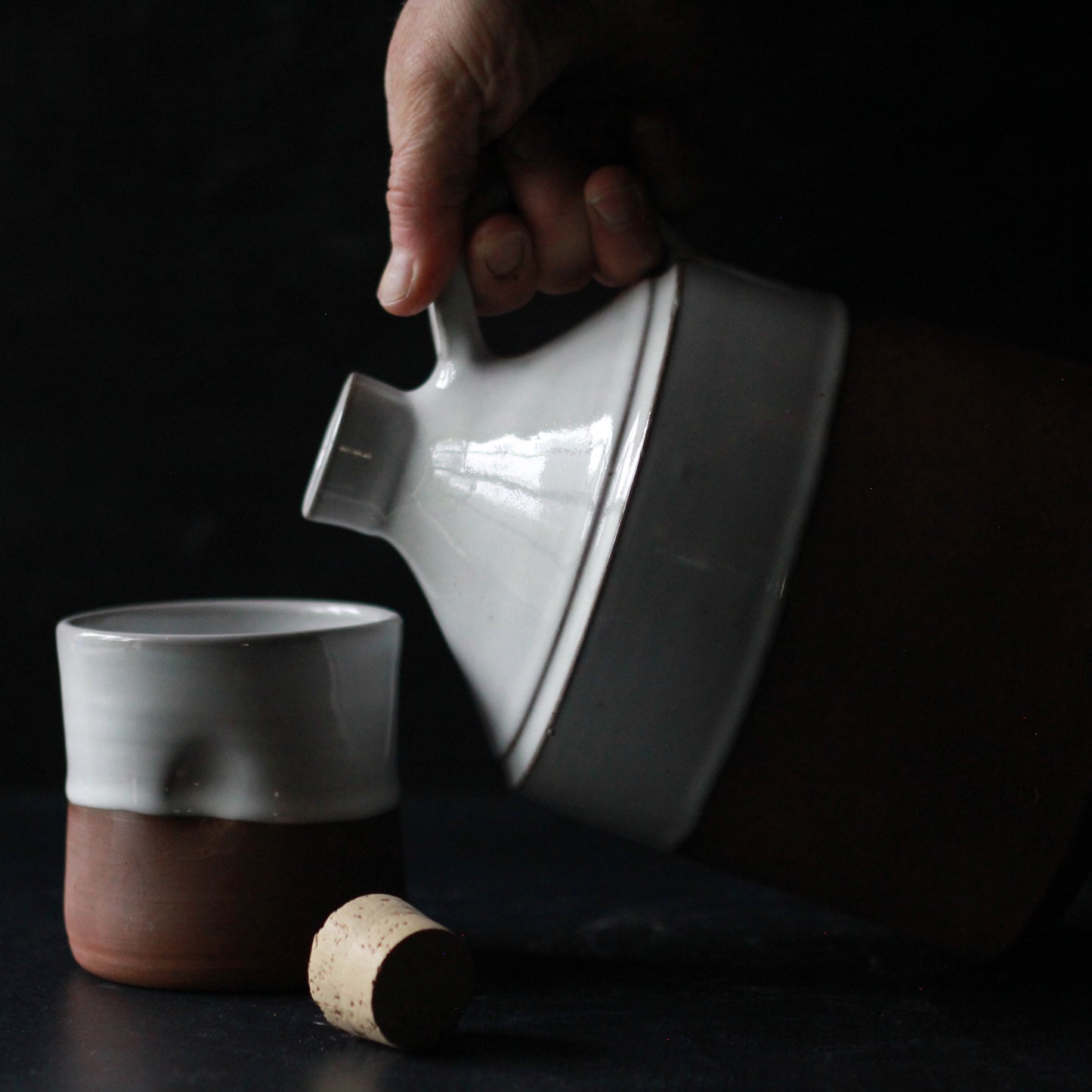 Leather & Linen Jug