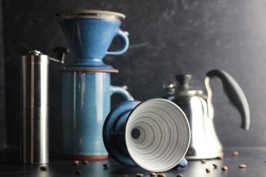 Moody Blue Stoneware Pour-Over