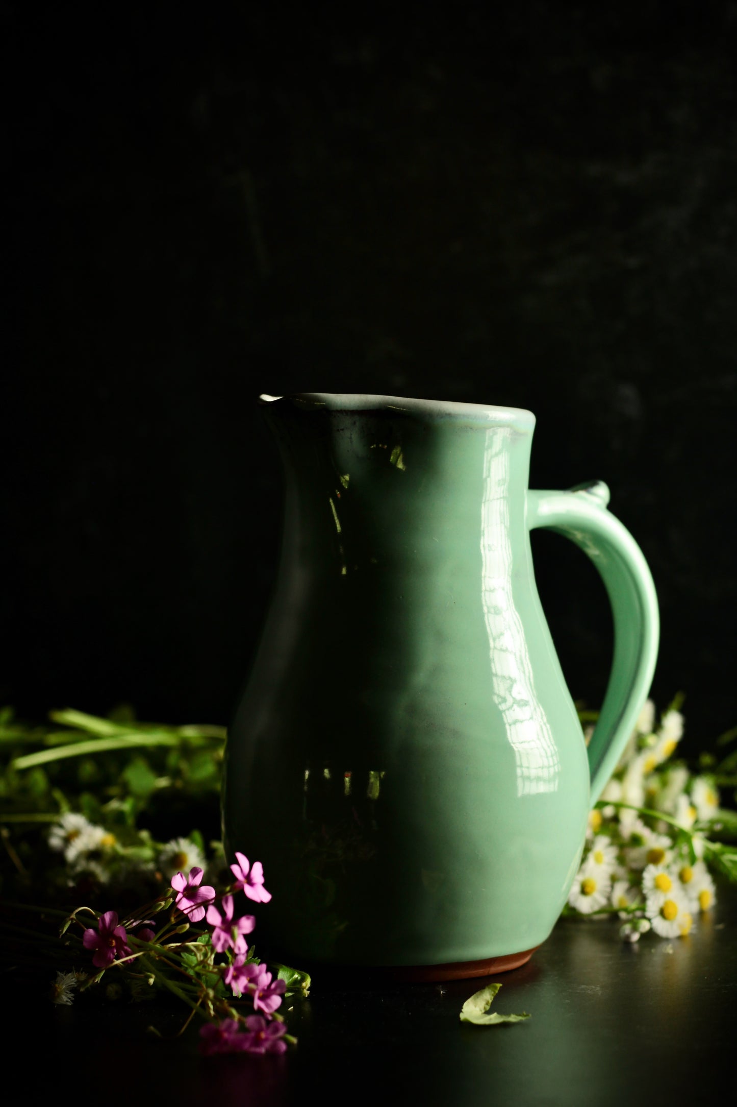 Sea Glass Vase and Pitcher