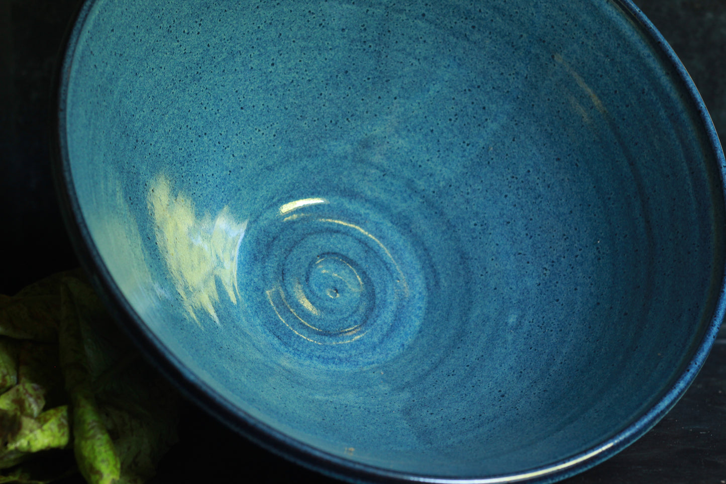 Moody Blue XL Pottery Mixing Bowl