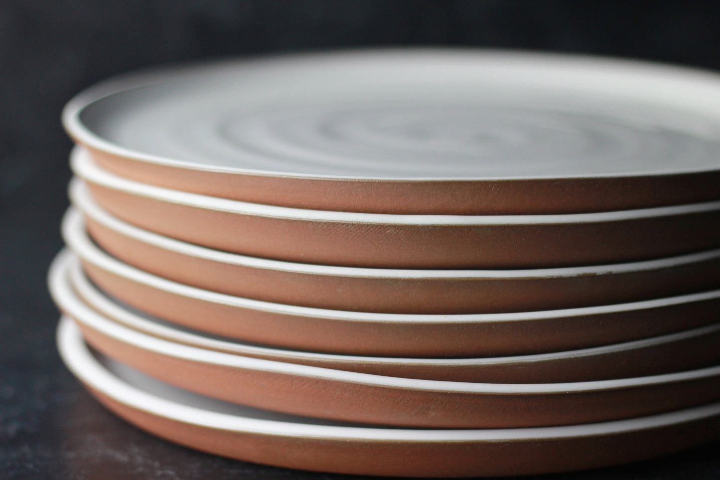 Assiettes 10" en cuir et lin