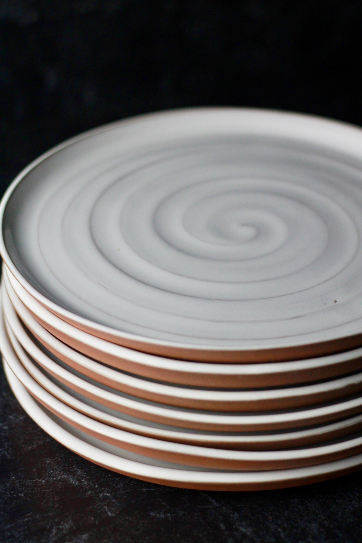 Assiettes 10" en cuir et lin