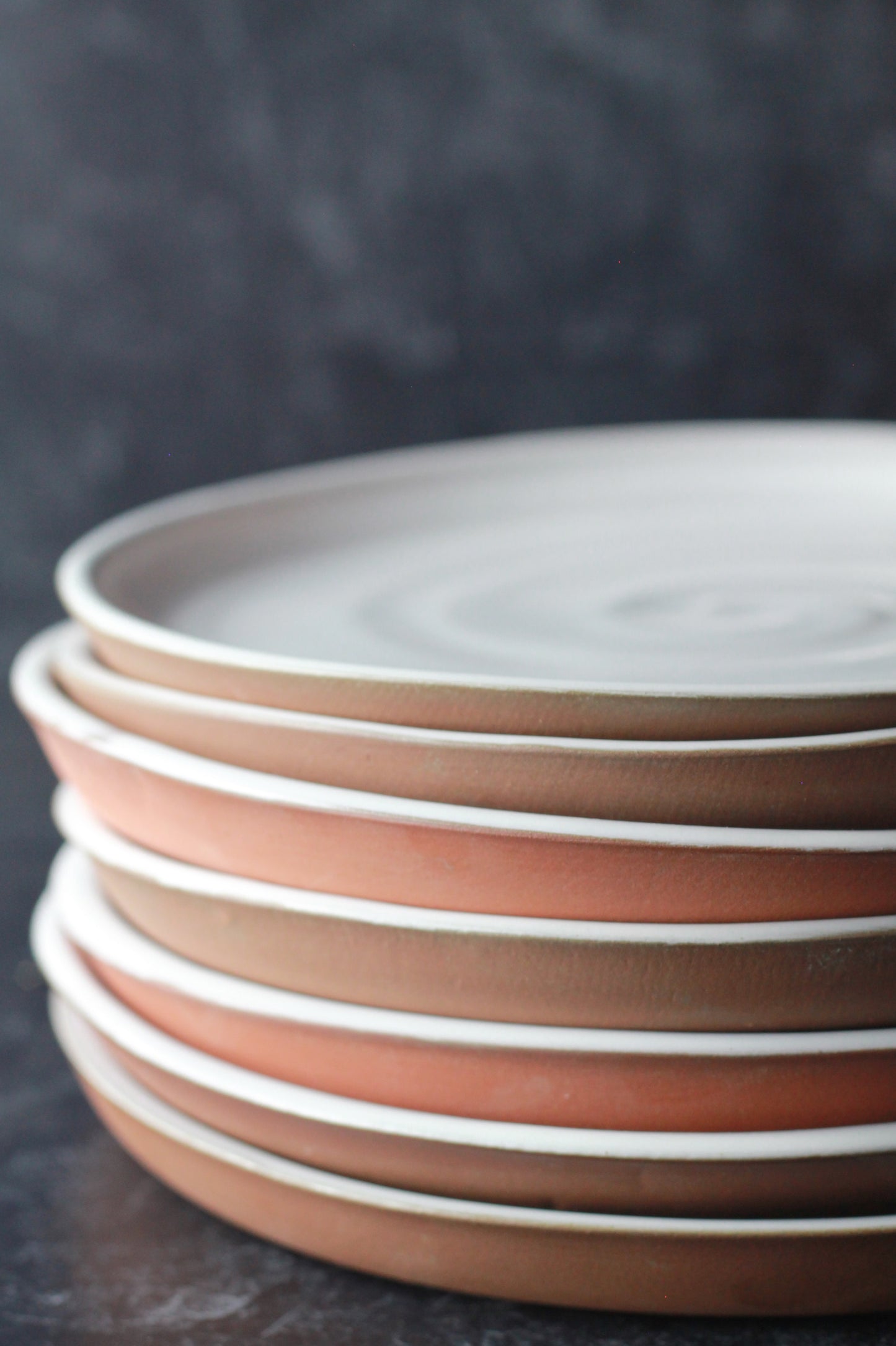 Assiettes 9" en cuir et lin