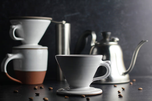 Leather & Linen Stoneware Pour-Over