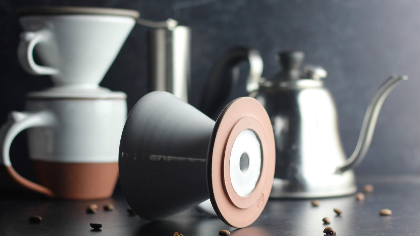 Leather & Linen Stoneware Pour-Over