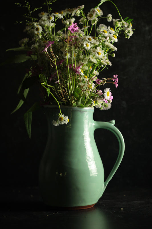 Sea Glass Vase and Pitcher