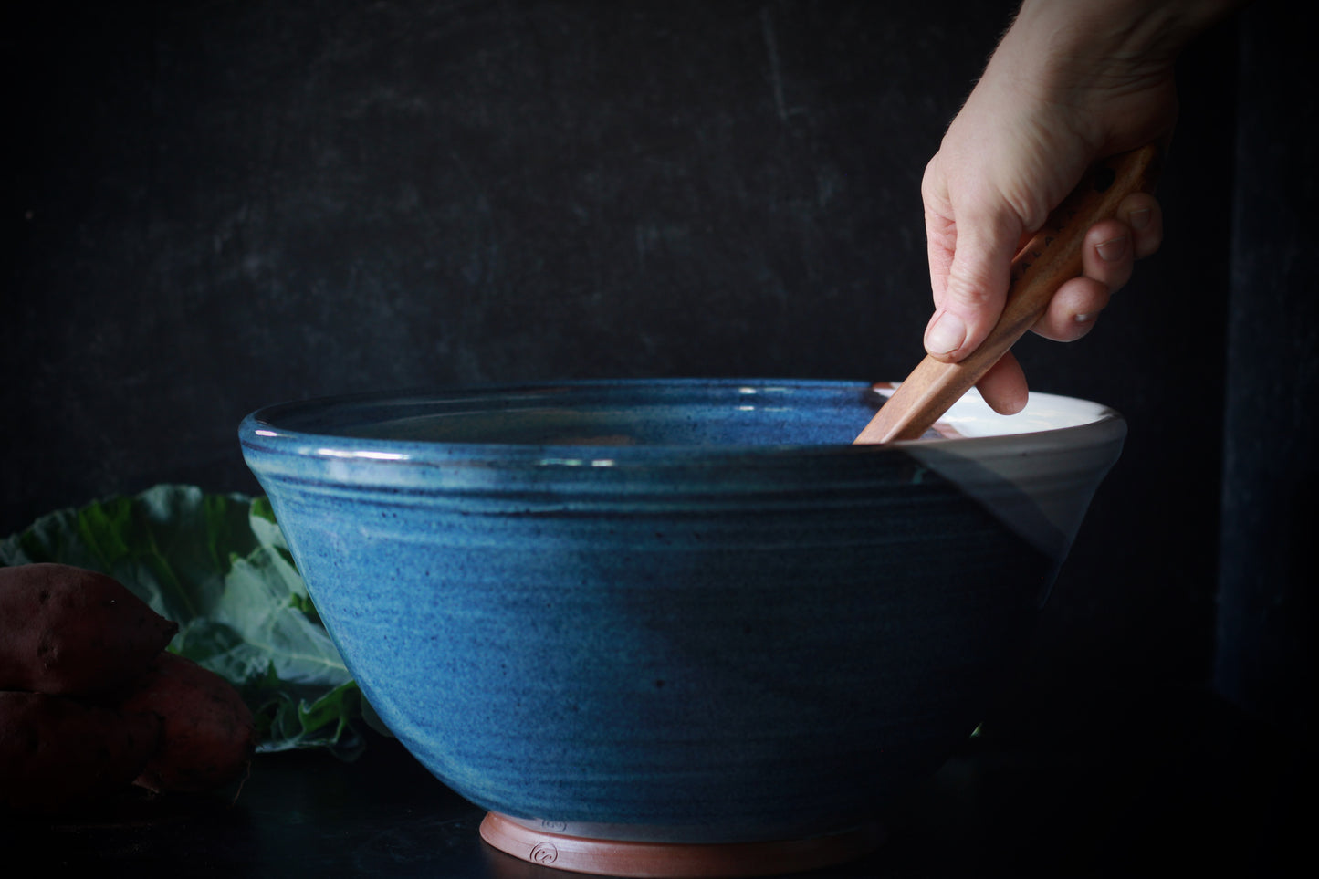 Moody Blue & White Mixing Bowl