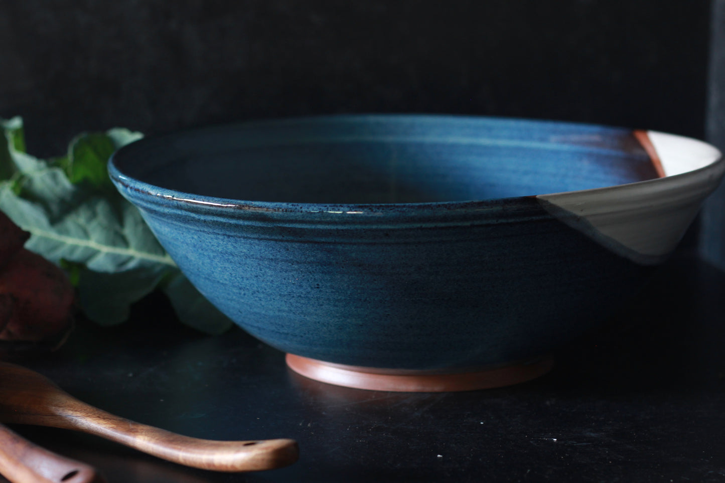 Moody Blue & White Serving Bowl