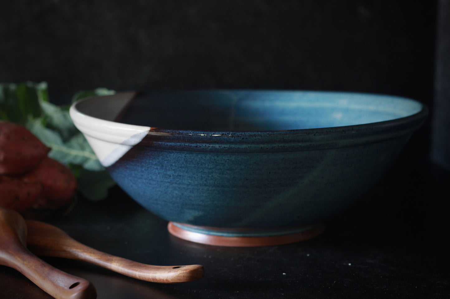 Moody Blue & White Serving Bowl