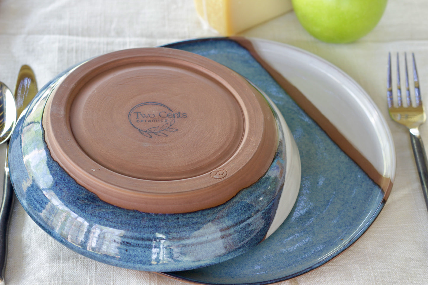 Moody Blue and White Pasta Bowl