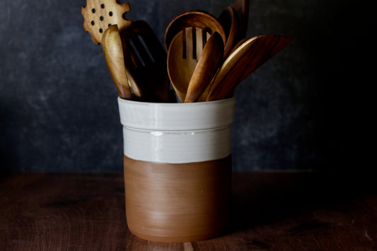 Leather & Linen Utility Crock