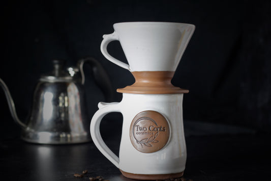 Leather & Linen Stoneware Pour-Over