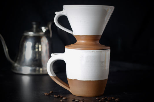 Leather & Linen Stoneware Pour-Over