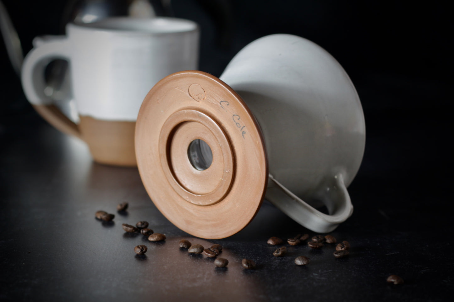 Leather & Linen Stoneware Pour-Over