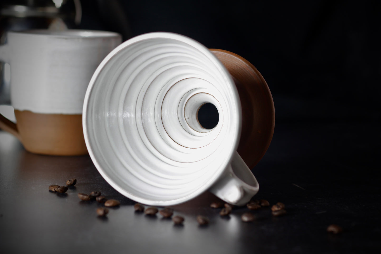 Leather & Linen Stoneware Pour-Over