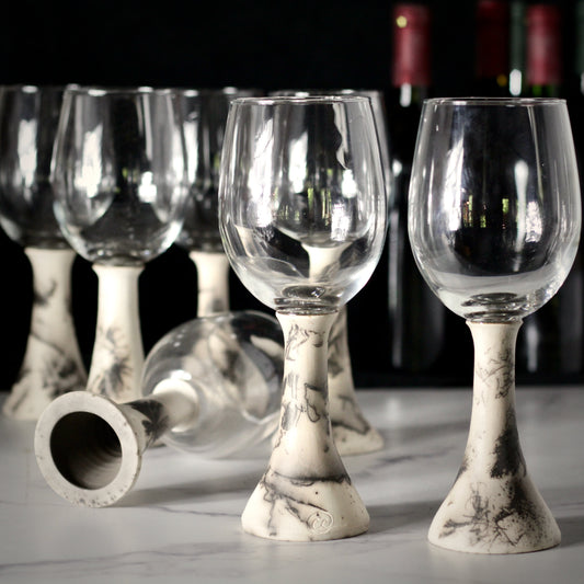 Raku Wine Glass — Handmade Wheel Thrown Ceramic Stemware